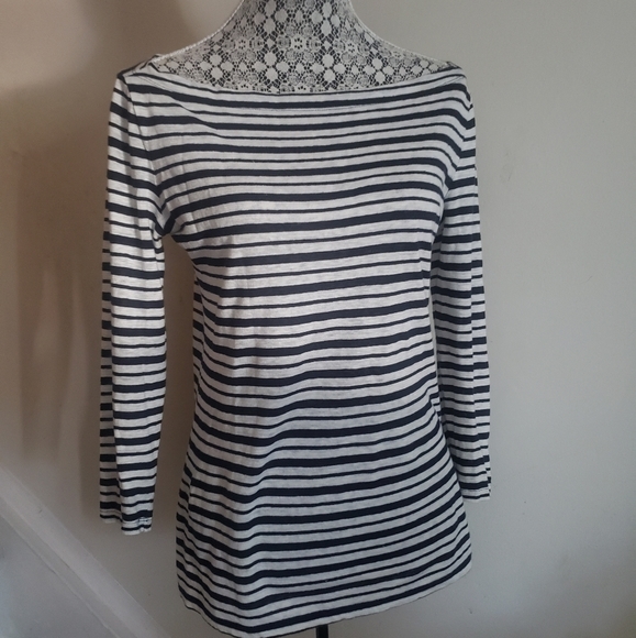 Tory Burch Linen Striped Sweater - Picture 3 of 9
